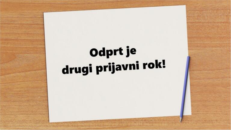 Odprt je drugi prijavni rok za dodiplomski in magistrski študij!