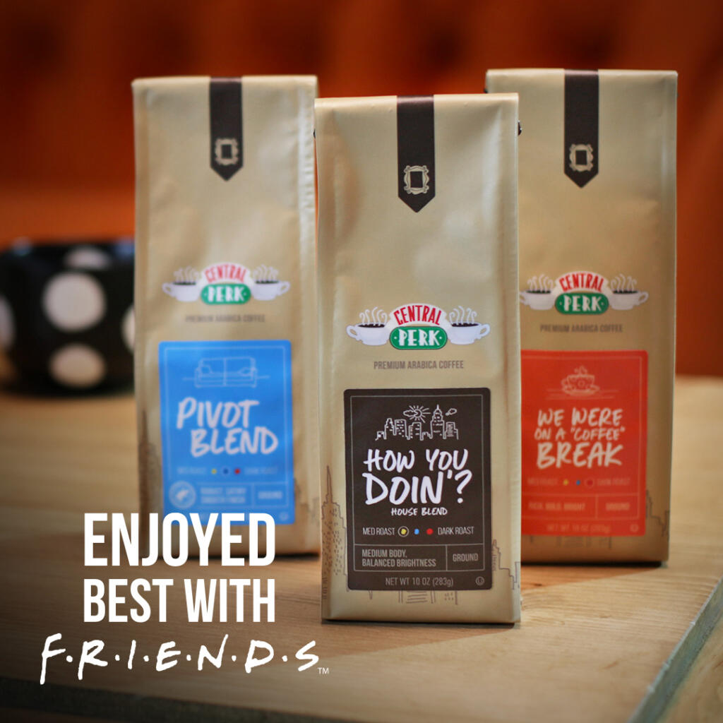Prijatelji imajo svojo kavo z imenom Central Perk Coffee, ki za zdaj ponuja tri okuse