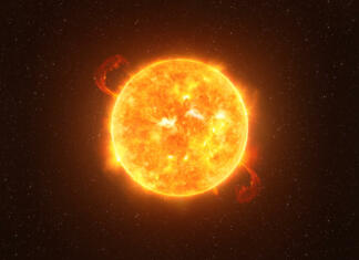 Astronomi ujeli misteriozni radijski signal iz Proxime Centauri Betelgeuse star against starry sky artistic vision, elements of this image furnished by NASA