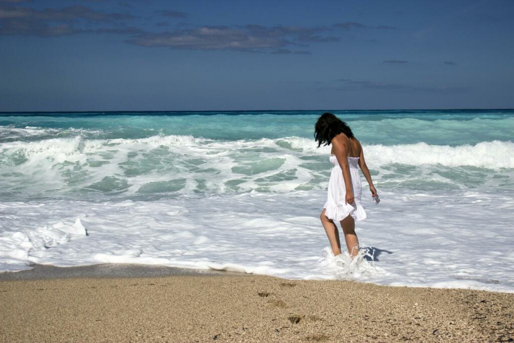 girl, sea, beach