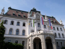 Headquarters building of University of Ljubljana, Slovenia