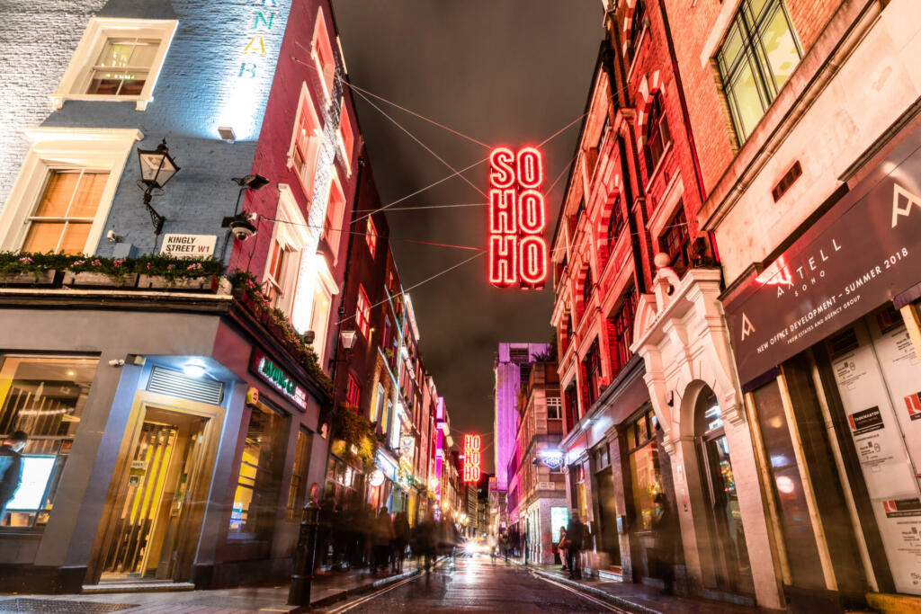 London / United Kingdom - Nov 25 2018: SOHO at Christmas time