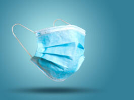 Realistic surgical mask in details