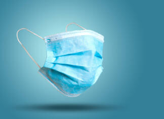 Izdelaj DIY zaščitno masko Realistic surgical mask in details