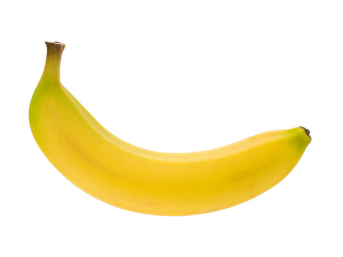 Ripe banana isolated on white background