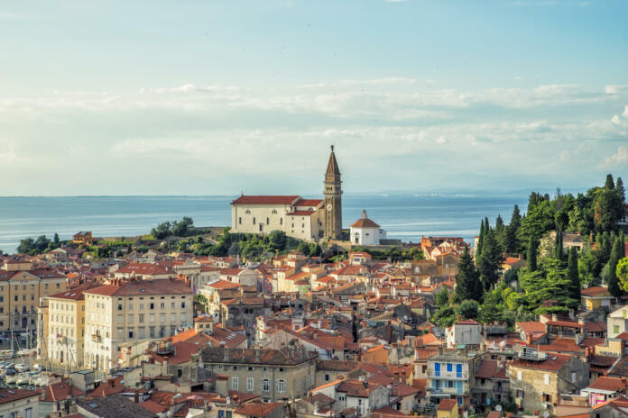 The picture shows the sea line and coast view of the old city part that was built on the foundations of the Roman Empire.