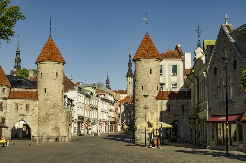 Vhod v mesto z dvema obrambnima stolpoma