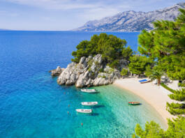 Amazing beach near Brela town, Dalmatia, Croatia
