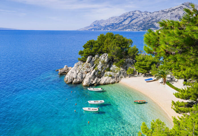Amazing beach near Brela town, Dalmatia, Croatia