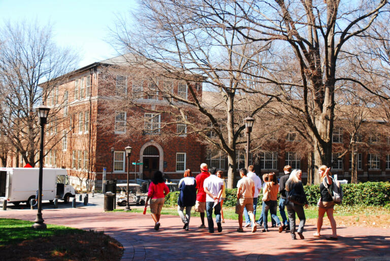 Atlanta, GA, USA March 1 Prospective students and their parents take a college tour of the campus of the Georgia Institute of Technology in Atlanta