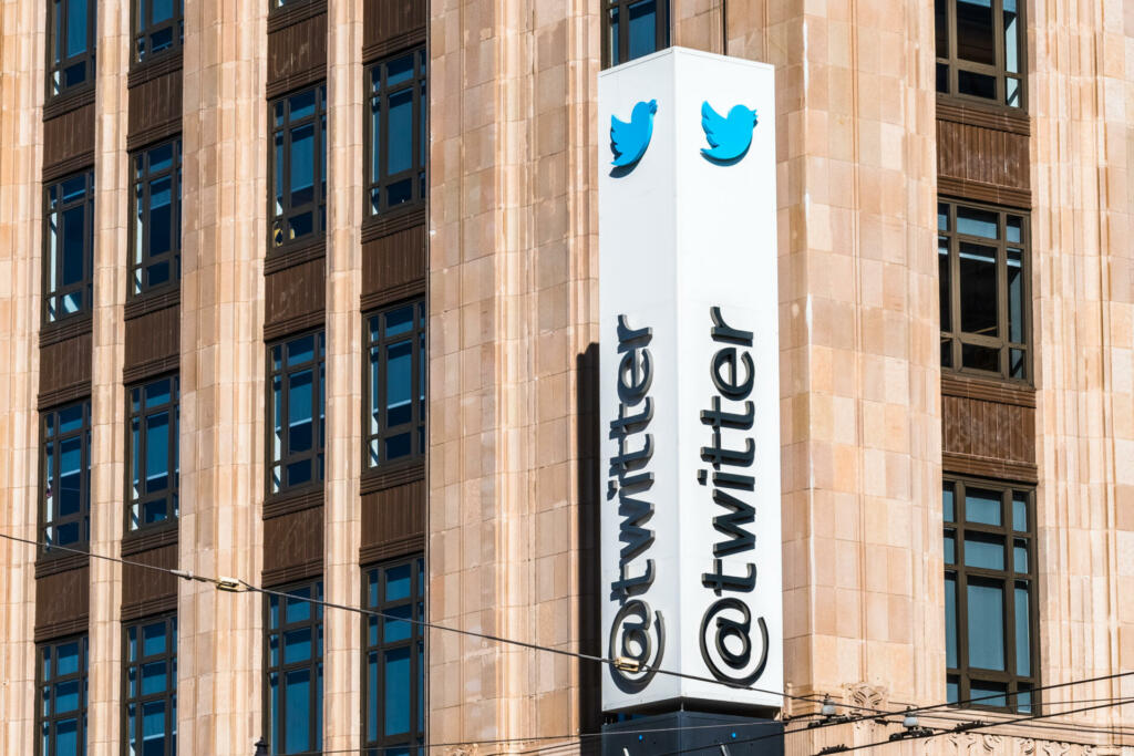 Aug 21, 2019 San Francisco / CA / USA - Twitter headquarters in downtown San Francisco; Twitter Inc is an American microblogging and social networking service