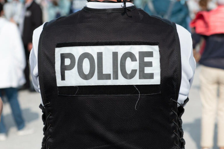 French national policeman from behind