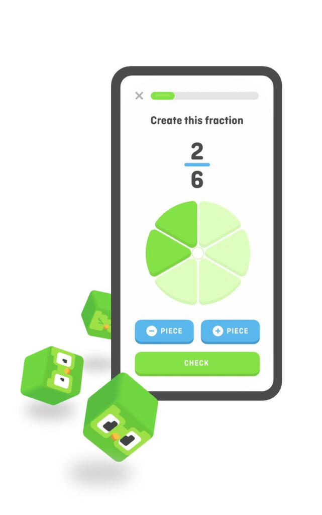 Aplikacija Duolingo Math.