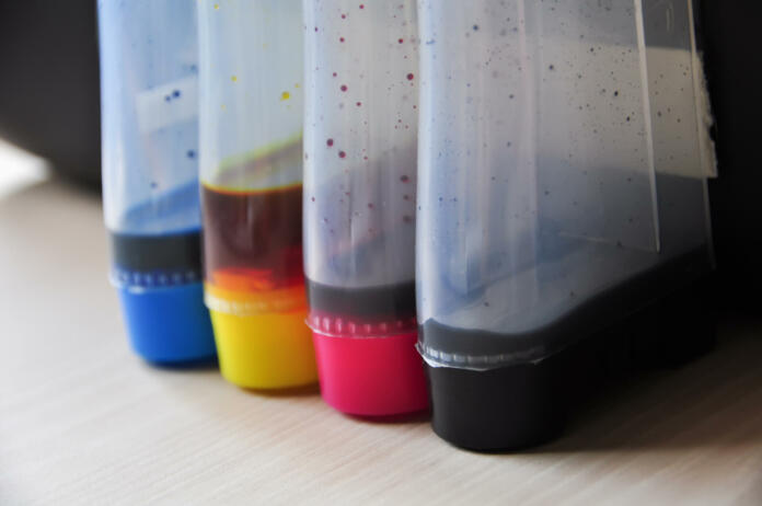 Continous ink supply system - CISS close up.