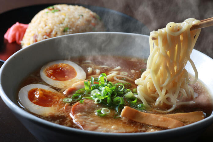 Ramen, ramen, Chinese noodles, steam, hot, soy sauce, up, sizzle, ramen, close-up, freshly made, warm