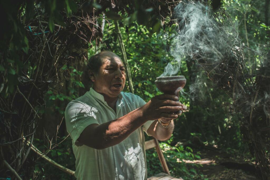 This photo was taken during the mayan ceremony of balche in Punta Laguna, Tulum, México.