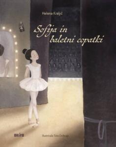 Naslovnica knjige z balerino, ki vstopa na oder