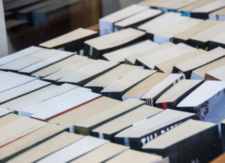 Ljubljano bodo spet preplavile knjige! Books in the basket. Sales of books outside a bookstore on the street