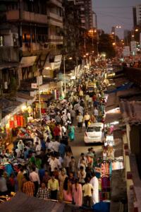 crowded, street, mumbai