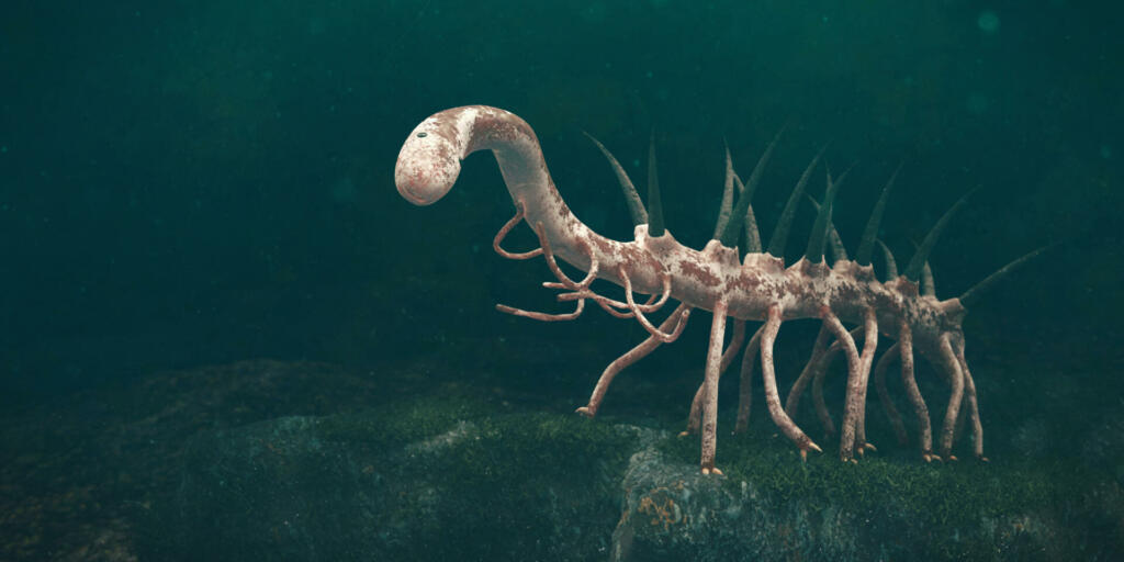 paleoart, early under water life form