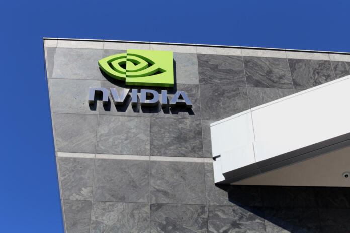 Santa Clara, CA, USA – March 18, 2014: The Nvidia World Headquarters located in Santa Clara. Nvidia is an American global technology company which specializes in the manufacture of graphics processing units.