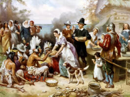 thanksgiving, feast, painting