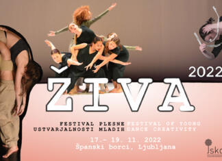 Po plesni zgodovini in dialogu bomo mladi brskali na festivalu plesa – v ljubljanske Španske borce prihaja plesni festival mladih Živa! Oglas za festival s ključnimi podatki