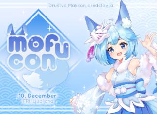 MofuCon 2022 Grafika za dogodek s sliko anime punce in datumom dogodka