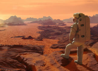 Top 10 turističnih destinacij na Marsu beautiful martian landscape, desert in outer space