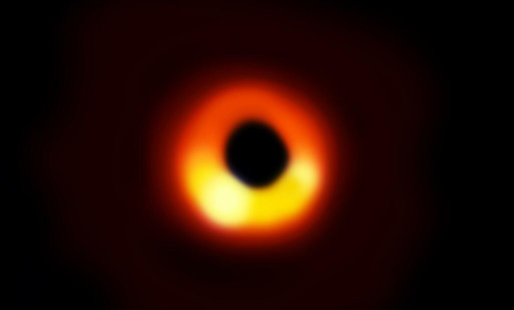 simulatin of a big black hole in the dark space without light in the middle