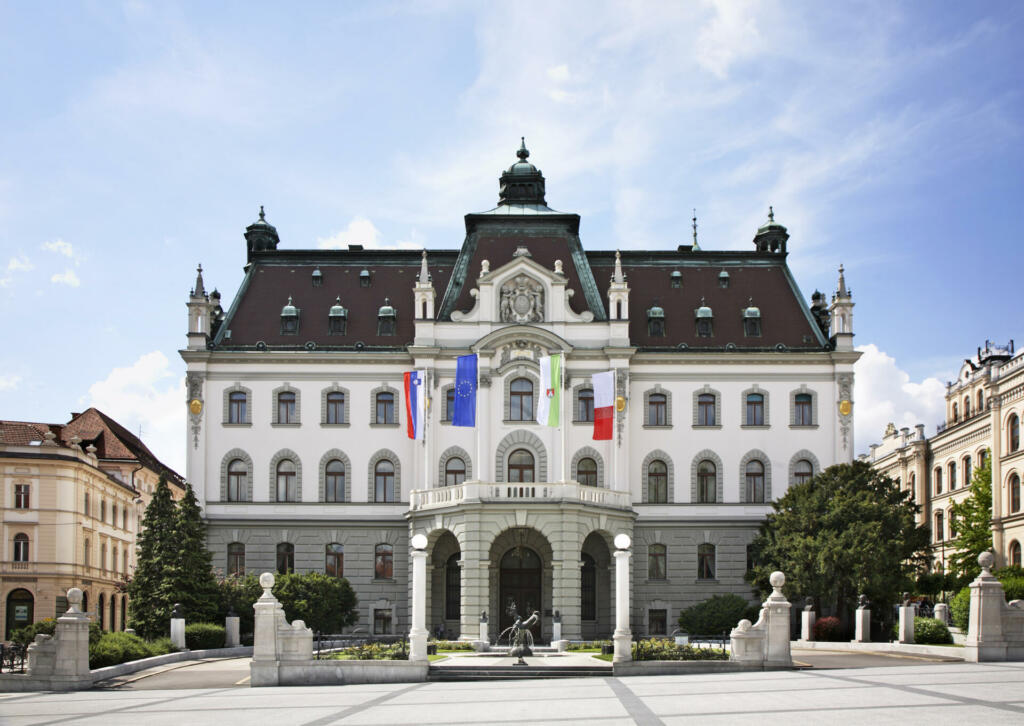 The main building of the University of Ljubljana. Slovenija