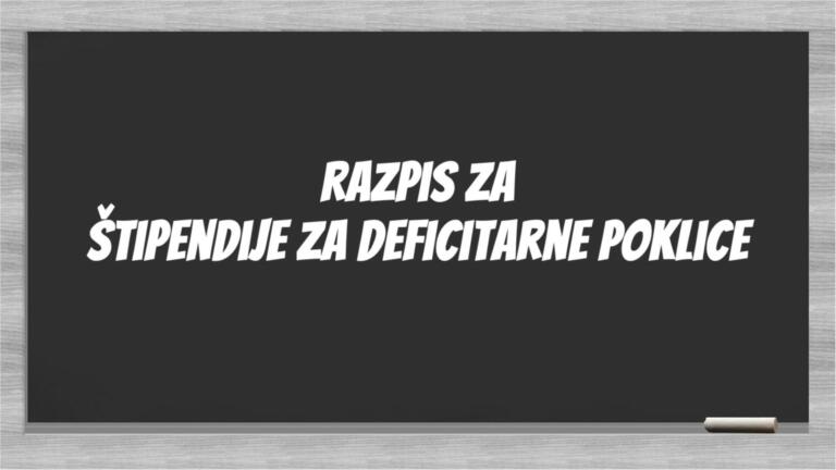 Objavljen razpis za štipendije za deficitarne poklice 2023/24