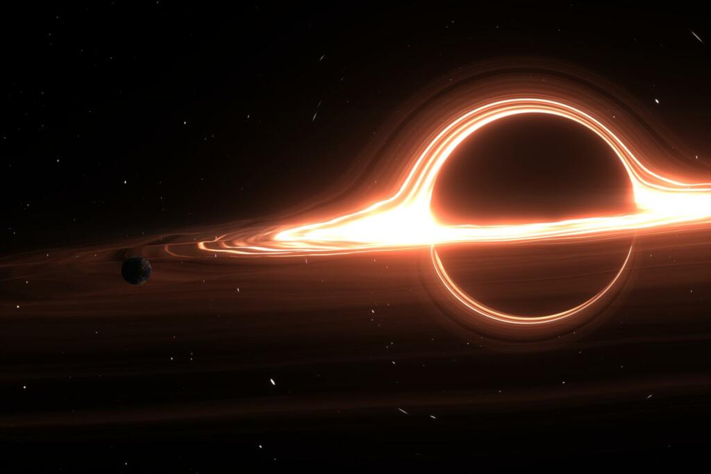Black hole in the universe 3D image