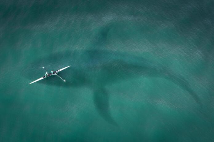 boat, from above, top view