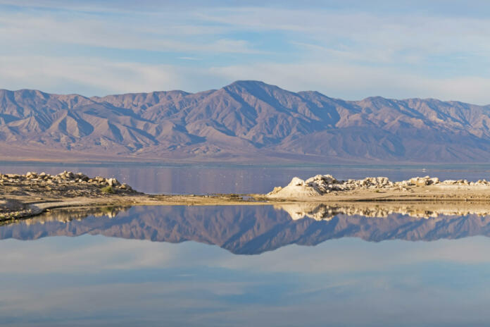 Desert landscape at the Salton Sea