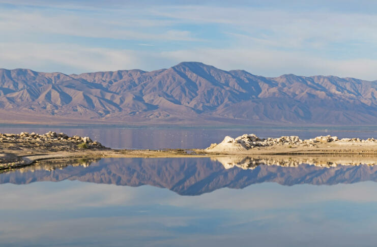 Desert landscape at the Salton Sea