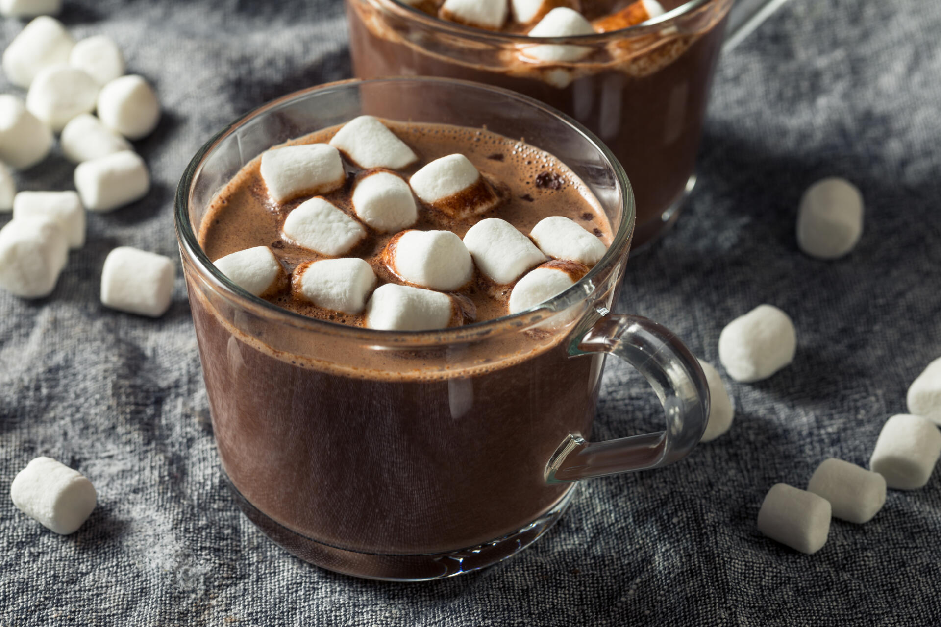 Homemade Warm Hot Chocolate with Mini Marshmallows