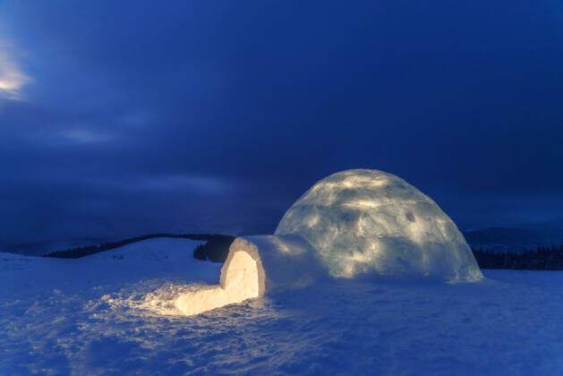 igloo in the high mountain