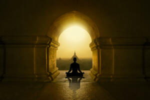 Inside buddhist temple