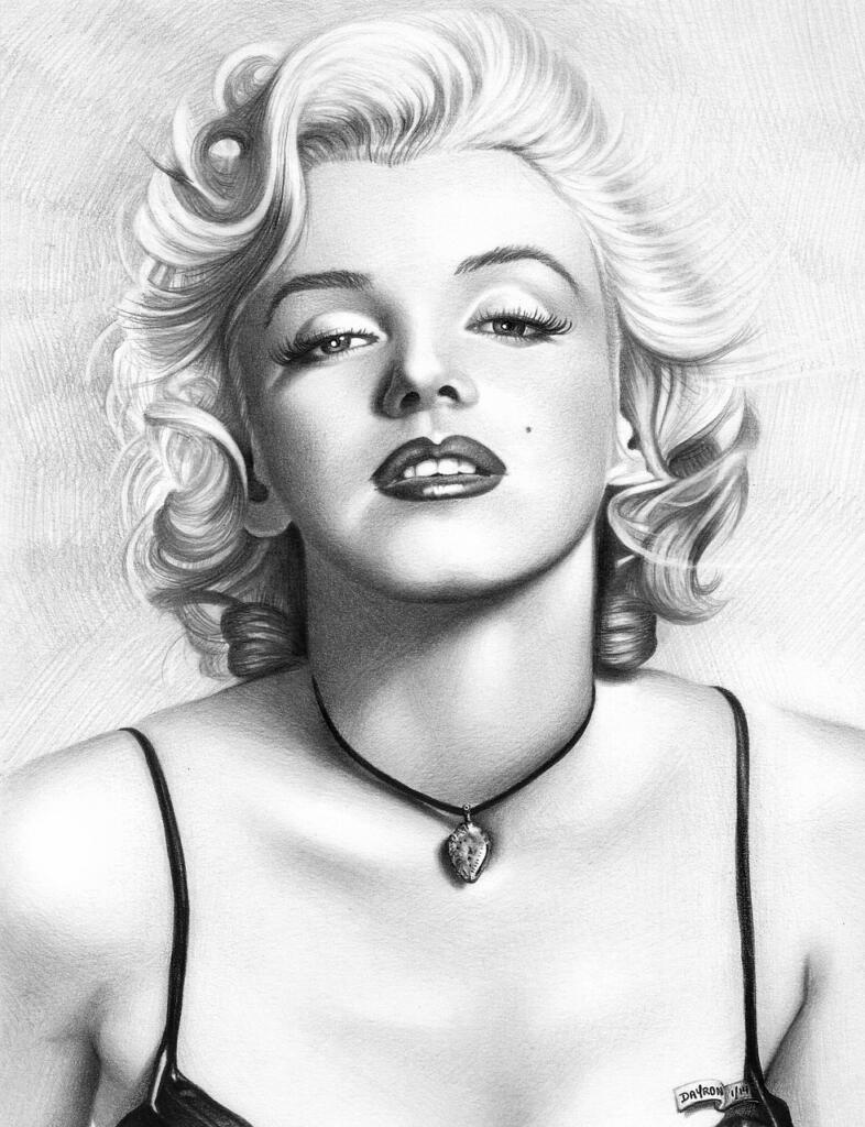 marilyn monroe, art, draw