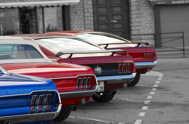 mustang tails, mustang, american muscle cars