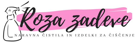 Logotip in besedi Roza zadeve s pripisom naravna čistila in izdelki za čiščenje