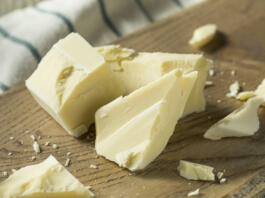 Sweet Organic White Chocolate Chunks Cut into Pieces