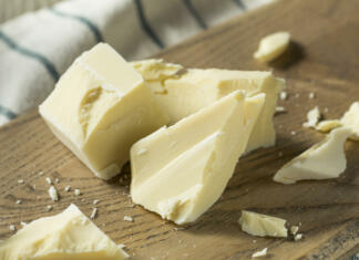 Sweet Organic White Chocolate Chunks Cut into Pieces