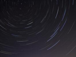 Time lapse photo of stars on night