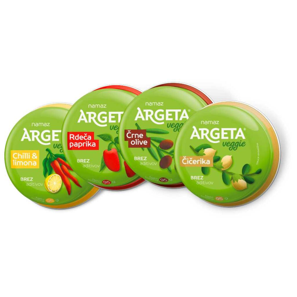 Linija zelenjavnih namazov Argeta Veggie