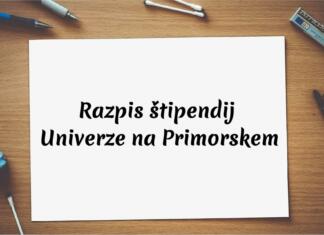 Štipendije Univerze na Primorskem za leto 2023/2024 Razpis štipendij Univerze na Primorskem za študijsko leto 2023-24