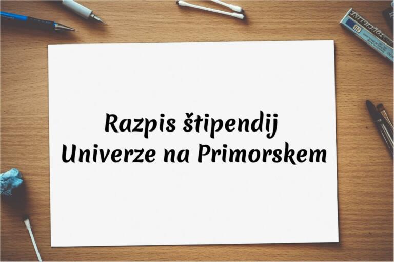Štipendije Univerze na Primorskem za leto 2023/2024