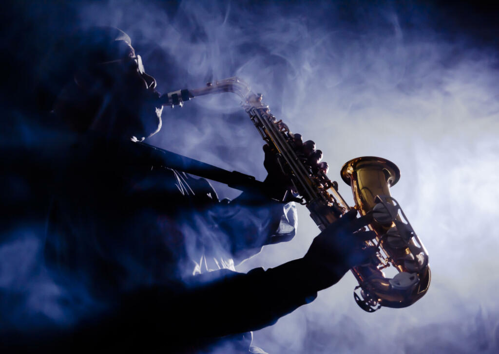 African jazz musician playing the saxophoneAfrican jazz musician playing the saxophone