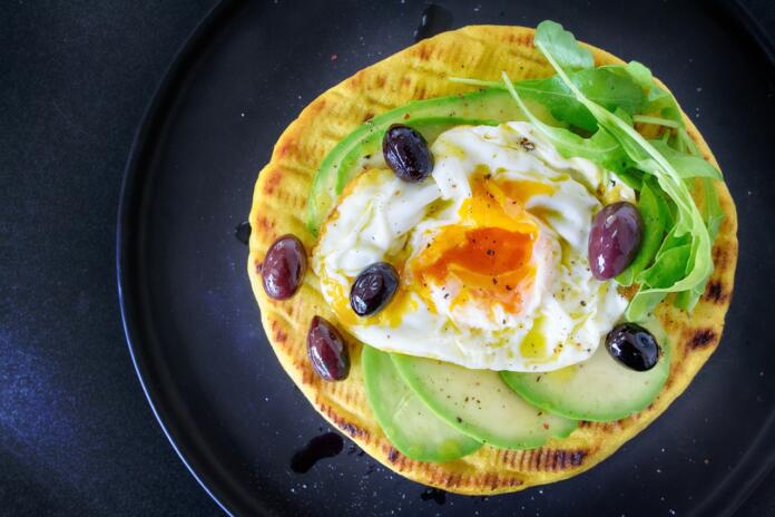 avocado, egg, toast